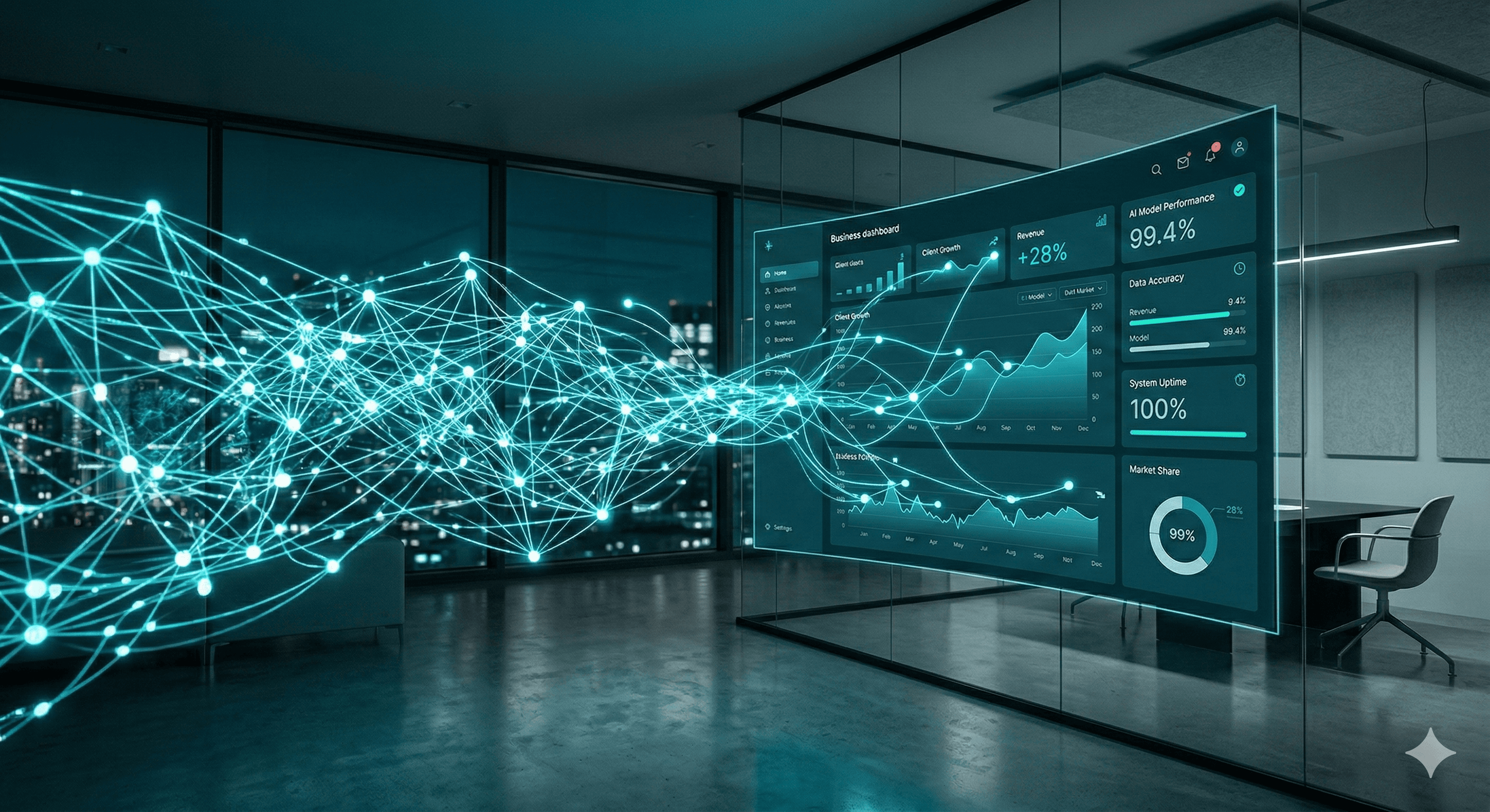 Abstract Tech Neural Network